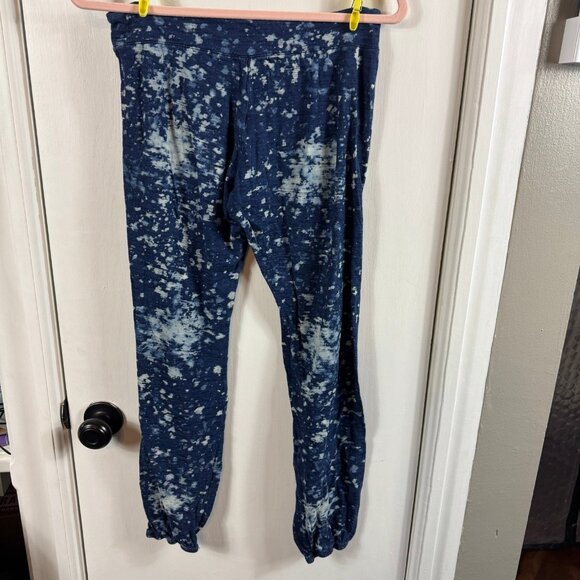 MONROW Blue Tie-Dye Jogger Pants – 100% Cotton Lounge Sweatpants, Size Small - Picture 6 of 8